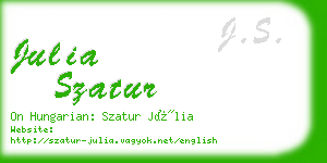 julia szatur business card